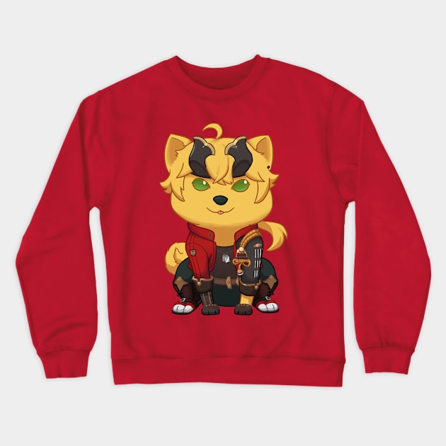 Pyro Pupper Crewneck Sweatshirt by ZioCorvid